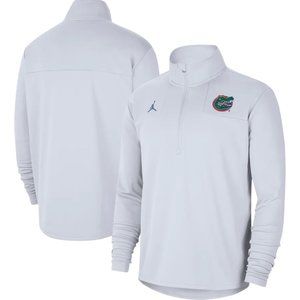 White Florida Gators Jordan Coaches Quarter Zip Jacket NWOT